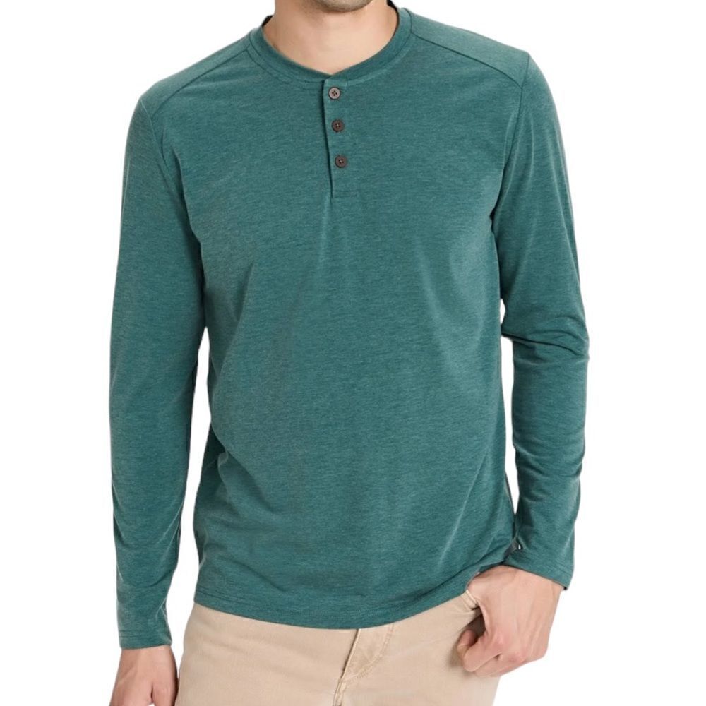 Fair Harbor The SeaBreeze Henley Seapine Green Henley M